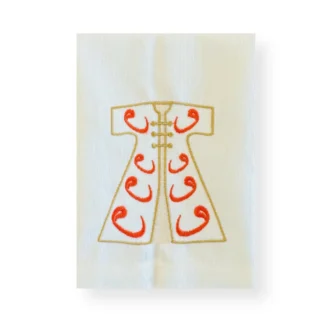 Alphabet letters red napkin