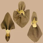 Camel & bukhour & dallah gold napkin rings