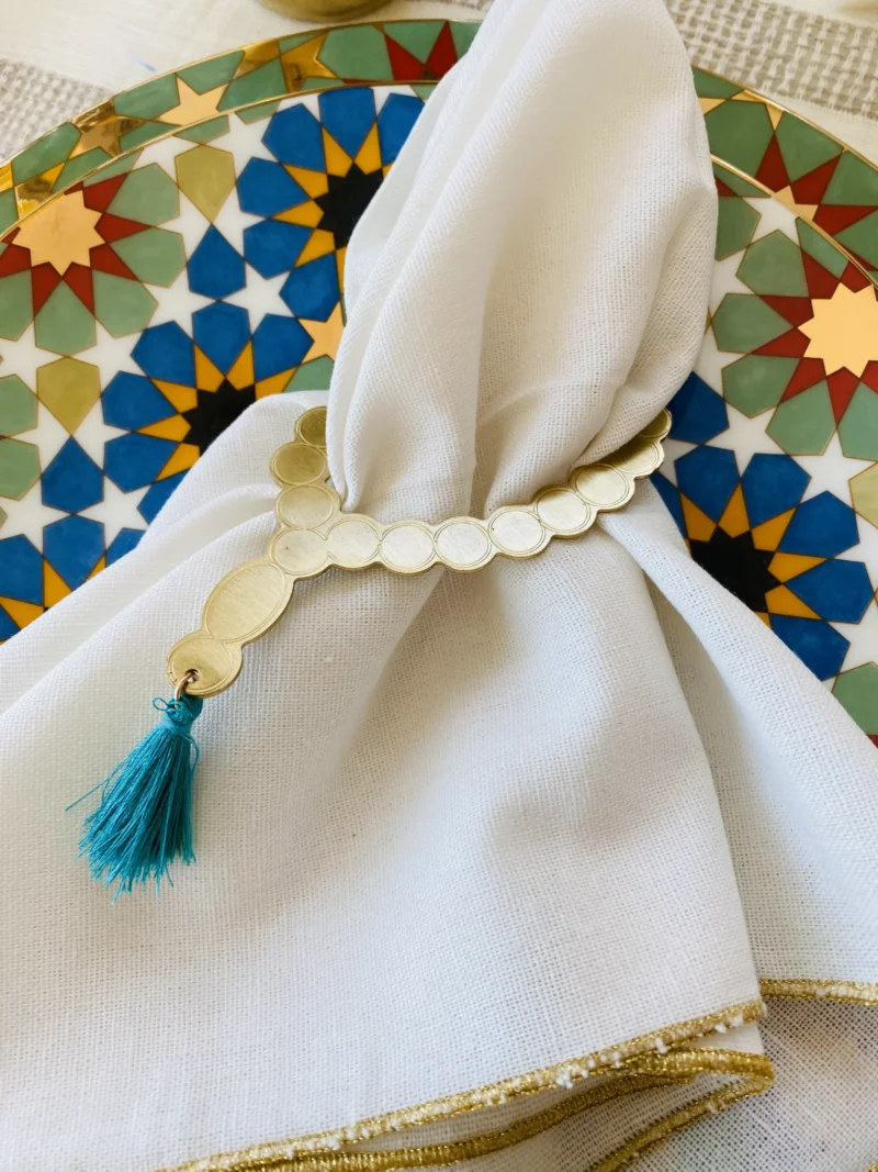 Rosary napkin ring with napkin
