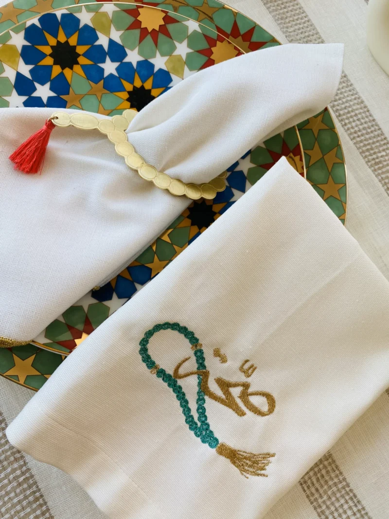 Rosary with Saha word and the rosary napkin ring