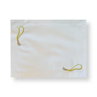 Yellow Rosary Embroidered Placemats